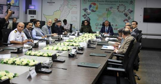15-06-2023, Islamabad: Minister for Climate Sherry Rehman and Chairman NDMA Lt. General Inam Haider Malik  Jointly Presiding Meeting for Update on Cyclone BIPARJOY